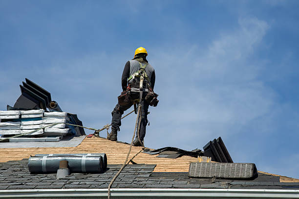 Professional Gutter Installation technician working in Union Grove, WI